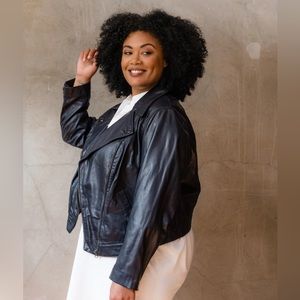 EUC ABLE Maha Leather Jacket in XXL